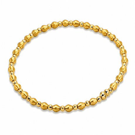 18K Gold Bracelet Delicate Beads Design