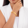 21K Gold Bracelet with Double Wavy Design