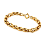 18K Chain Bracelet with Interlocking Braided Design