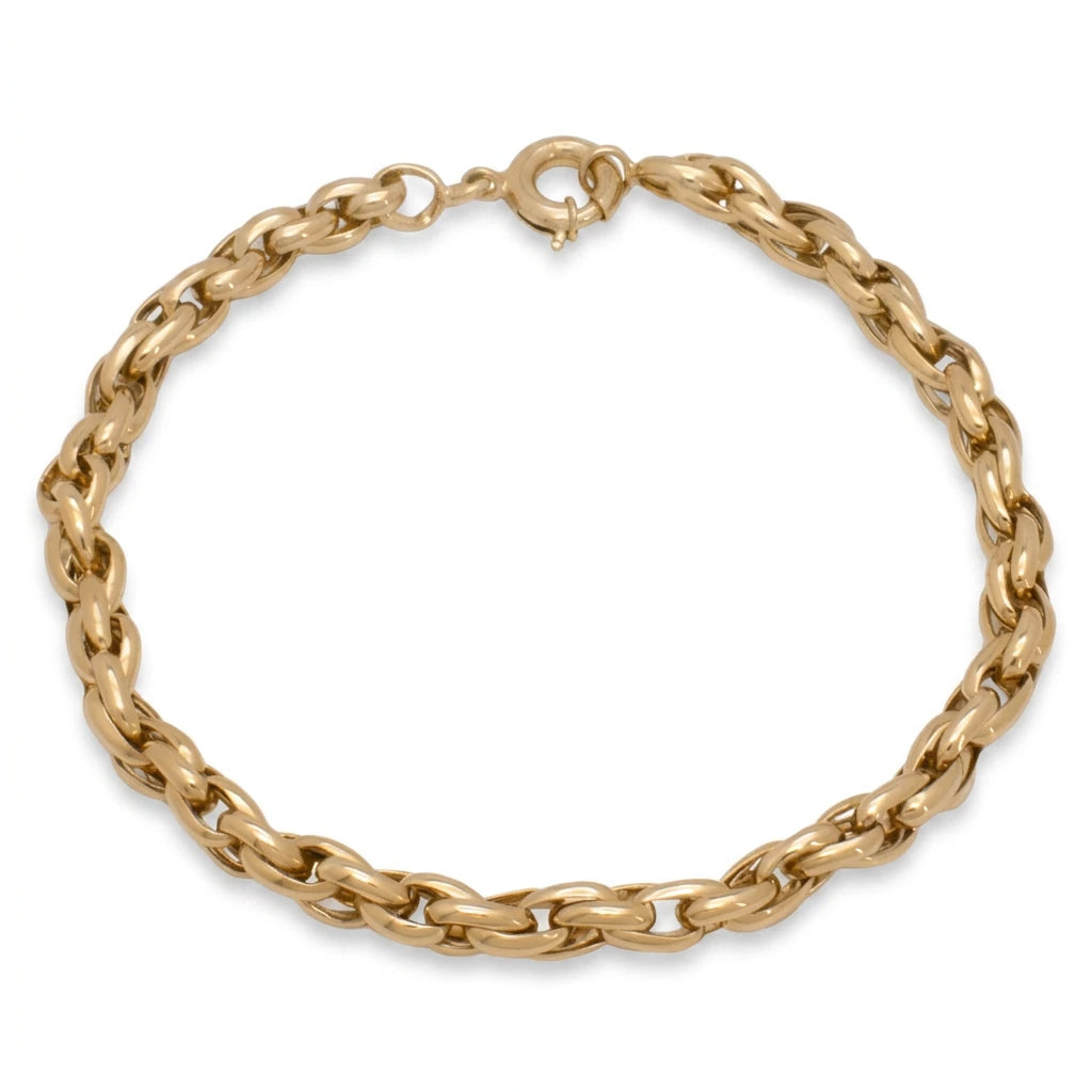 18K Chain Bracelet with Knotted Circles Design