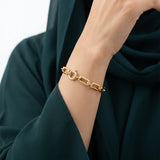 انسيال ذهب عيار 18 عقد معقودة