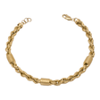 18K Gold Bracelet with Braided Design and Secure Clasp