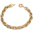 18K Chain Bracelet    with Braided Secure Clasp Design