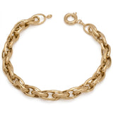 18K Chain Bracelet    with Braided Secure Clasp Design
