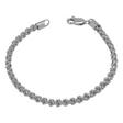 18K GoldWhite Gold Bracelet with Bead Design