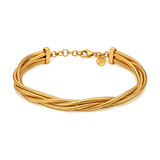 21K Chain Bracelet with Delicate Braided Design
