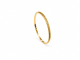 21K gold bangles with a herringbone design