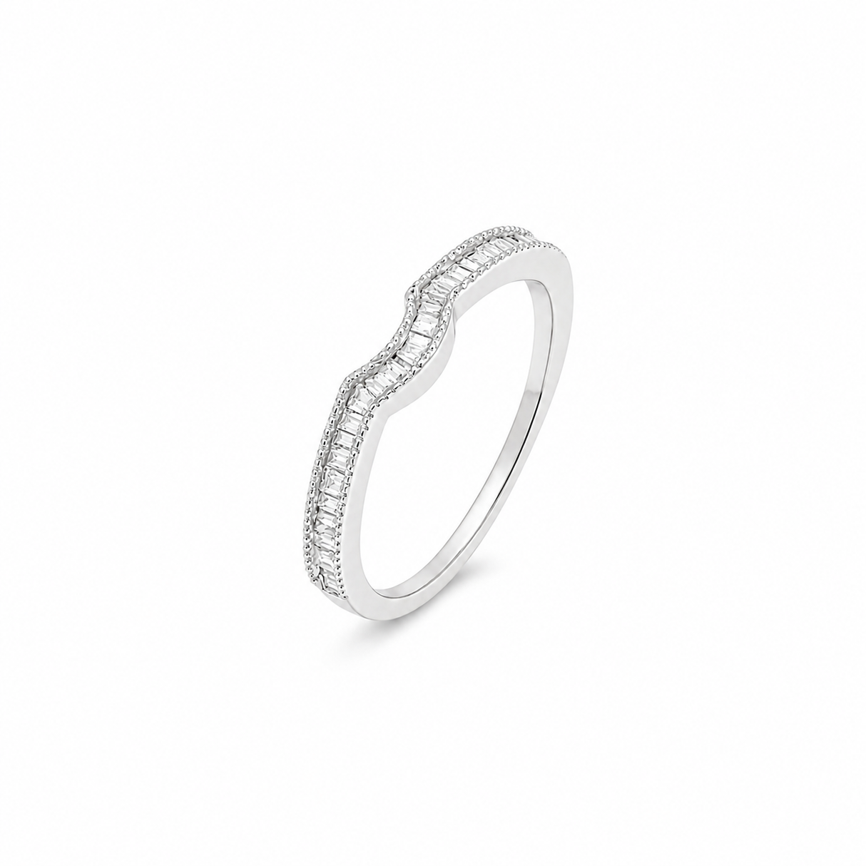 18K Diamond Ring with Twins Design
