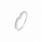 18K Diamond Ring with Twins Design