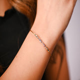 18K Gold Bracelet with Delicate Geometric Engravings Touch
