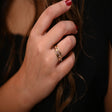 18K Gold Ring The Story of a Lifetime with Interlocking Hoops