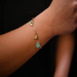 18K GoldKids Bracelet with Multi Shaped Charms