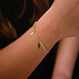 18K Gold Bracelet with Sparkling Stones