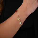18K GoldKids Bracelet with Fruit Charms
