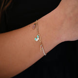 18K GoldKids Bracelet with Multi Shaped Charms