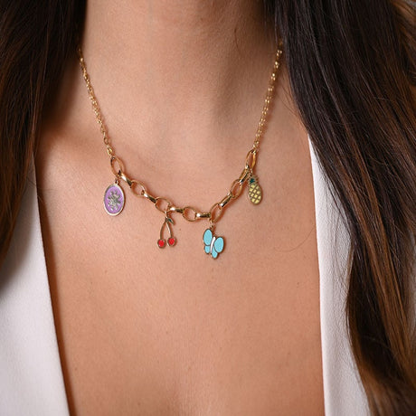 18K Gold Necklace Summer Look