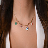18K Gold Necklace Joy and Happiness