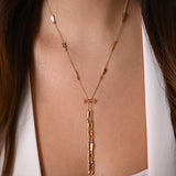 18K Gold Necklace Golden Waterfall