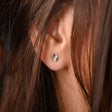 18K Gold Earrings with Small Flower Design