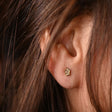 18K Gold Earrings with Spring Flower Design