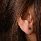 18K Gold Earrings with Square Design