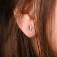 18K Gold Small Ornate Earrings