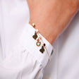 18K Gold Bracelet with Butterfly and Duck Charms