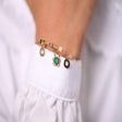 18K Gold Kids Bracelet with Teddy Bear Charm