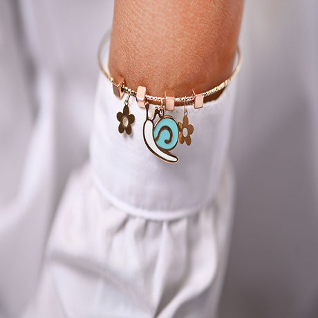 18K Gold Kids Bracelet with Snail Shape