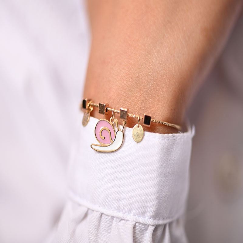 18K Gold Kids Bracelet with Snail Design