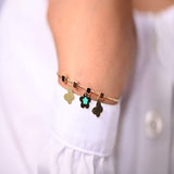 18K Gold Kids Bracelet with Floral Design