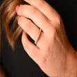 18K Gold Ring with Paved Design