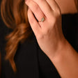 18K Gold White Square Ring
