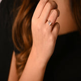 18K Gold Smiling Butterfly Ring with Shiny Stones