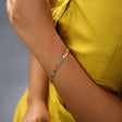 18K Gold Bracelet with Slim Charms Charm