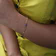 18K Gold Bracelet with Blue Units Charm