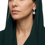 18K Diamond Earrings With Dangling Design