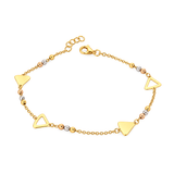 18K Gold Anklet With Triangles Design