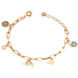 18K Bracelet with Sun Elephant Design