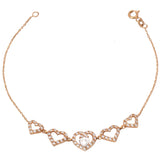 18K Bracelet with Heart Design