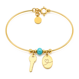 18K Gold Bracelet Key Design