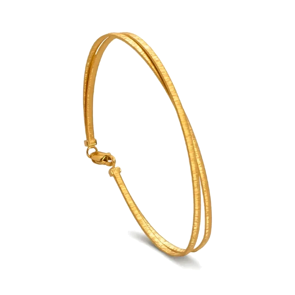 21K Gold Bracelet Delicate Double Row Design