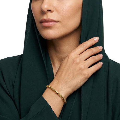 أسورة ذهب عيار 18 بتصميم كرات ليزر