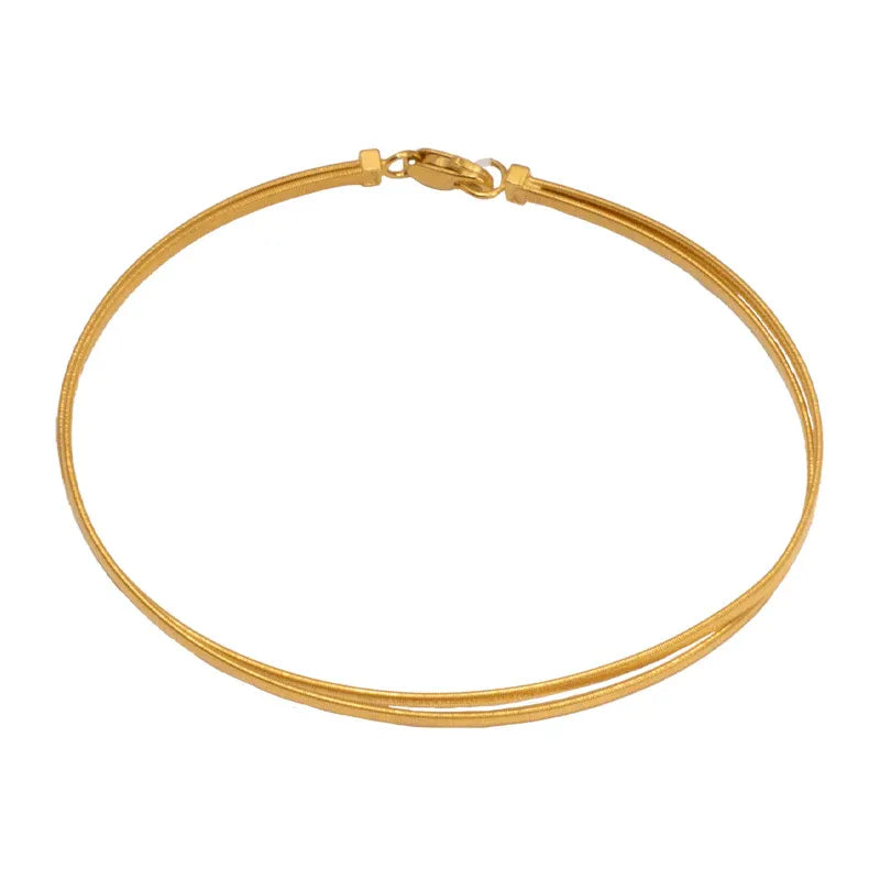 21K Gold Bracelet with Double Design