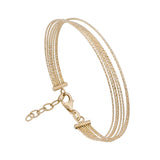 18K Gold Bracelet with Layered Dangling Design