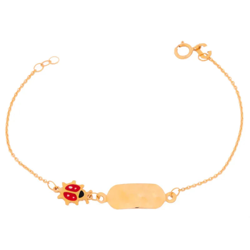 18K Gold Kids Bracelet Lady Bee