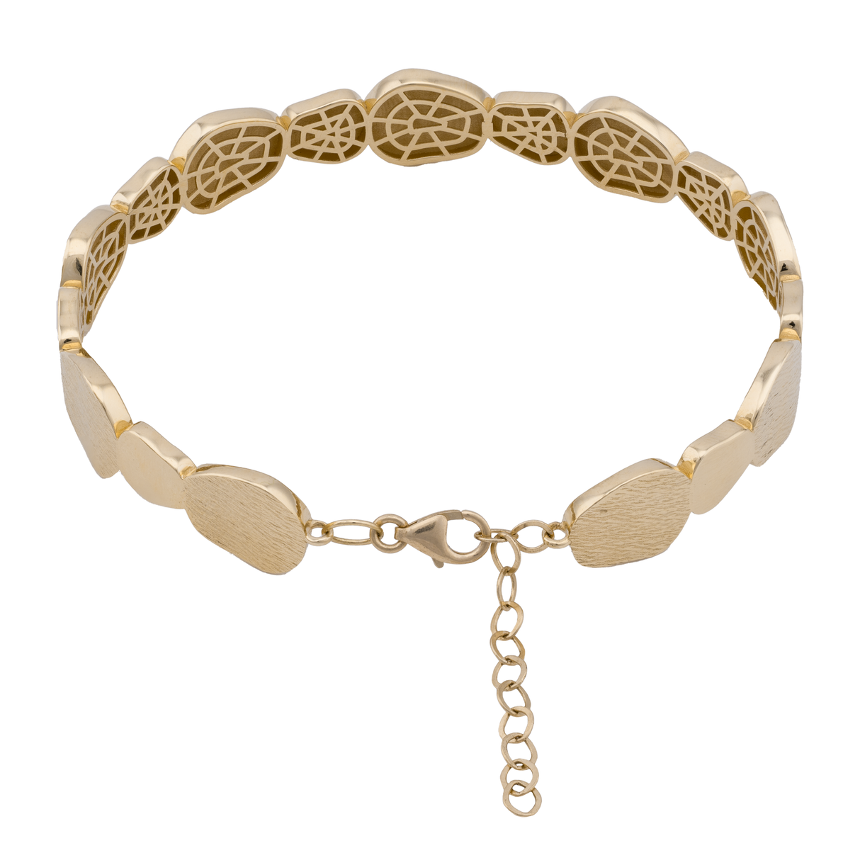 18K Gold Bracelet with Interlocking Anbac Engraving