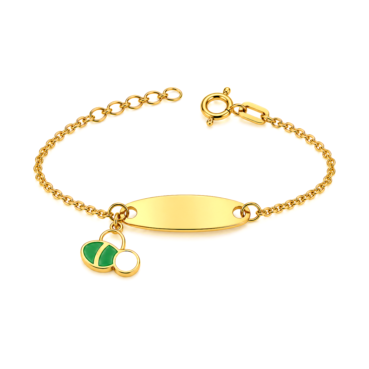 18K Gold Kids Chain Bracelet with Bee Design