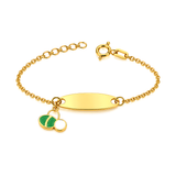 18K Gold Kids Chain Bracelet with Bee Design