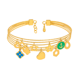18K Gold Bracelet Music Notes Design